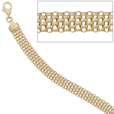 Armband 925 Sterling Silber gold vergoldet 19cm Karabiner