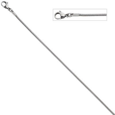 Schlangenkette Edelstahl 1,9mm 45cm Halskette Kette Karabiner