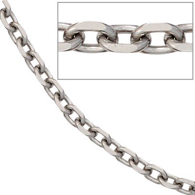 Ankerkette Edelstahl 4,3mm 60cm Halskette Kette Karabiner