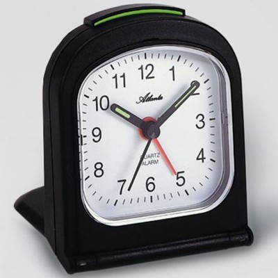 Wecker Reisewecker Klappwecker Quarz analog schwarz