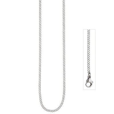 Panzerkette Edelstahl 2,2mm 45cm Halskette Kette Karabiner