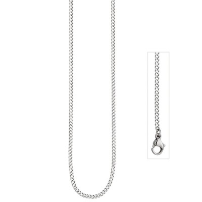 Panzerkette Edelstahl 2,2mm 55cm Halskette Kette Karabiner