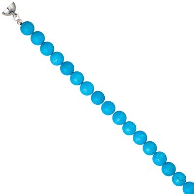 Collier Edelsteinkette aus türkis farbenem Magnesith 45cm Halskette Kette