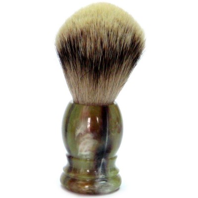 Golddachs Rasierpinsel mit Dachs-Silberspitze, Kunststoffgriff