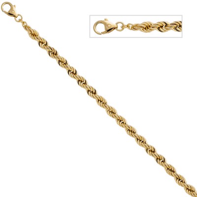Kordelarmband 585 Gelbgold 19cm Armband Goldarmband