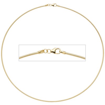 Halsreif 925 Sterling Silber gold vergoldet 1,5mm 50cm Kette Halskette