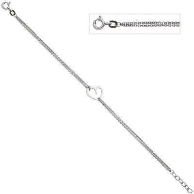 Armband Herz 925 Sterling Silber 19cm Silberarmband Herzarmband