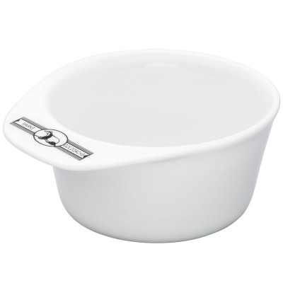 Golddachs Rasiermug weiß rund mit Henkel