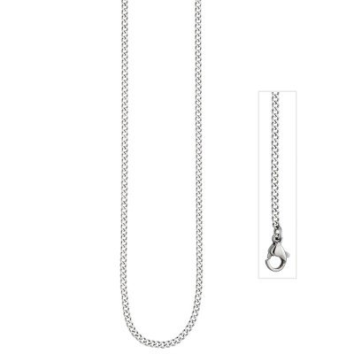 Panzerkette Edelstahl 2mm 42cm Kette Halskette Karabiner