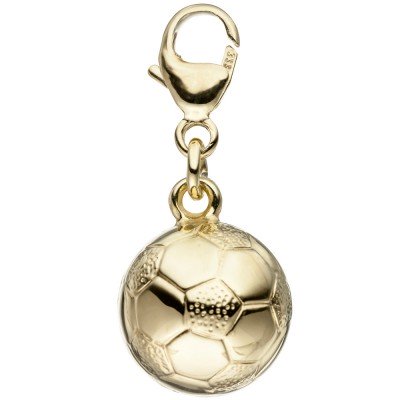 Einhänger Charm Fußball 333 Gelbgold Anhänger Fußballcharm Goldcharm