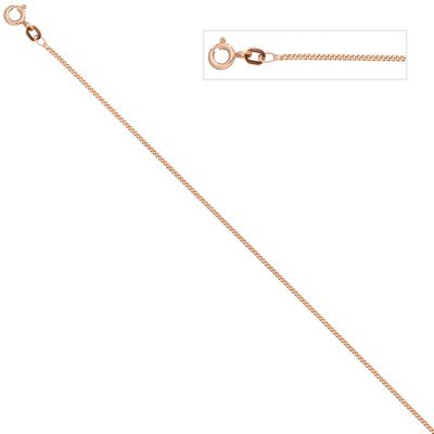 Panzerkette 925 Sterling Silber rotgold vergoldet 1,3mm 50cm Kette Halskette