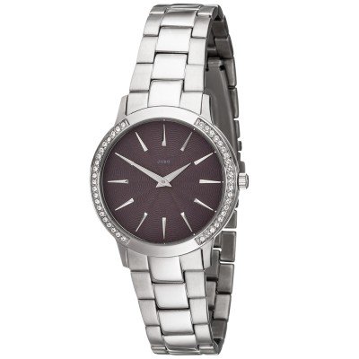 JOBO Damen Armbanduhr Quarz Analog Edelstahl teilmattiert SWAROVSKI® ELEMENTS