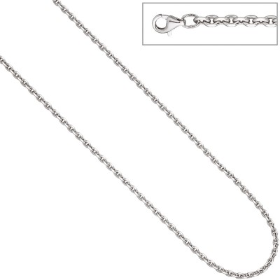 Ankerkette 925 Silber diamantiert 3,4mm 50cm Kette Halskette Silberkette