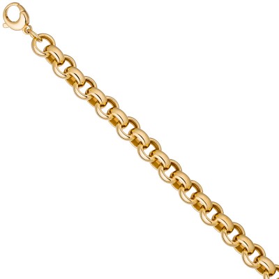 Erbsarmband 925 Sterling Silber gold vergoldet 21cm Armband