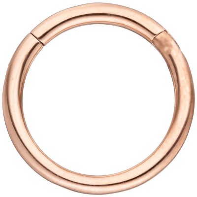 Segmentring Edelstahl rotgold farben Klick-System Scharnier Ringstärke 1,2mm