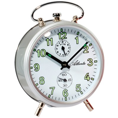 Mechanischer Wecker silbern mechanisch rund