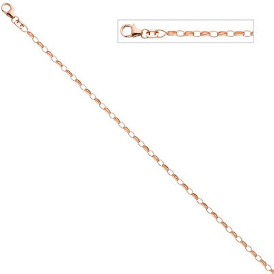 Ankerkette 925 Silber rotgold vergoldet 70cm Kette Halskette Karabiner