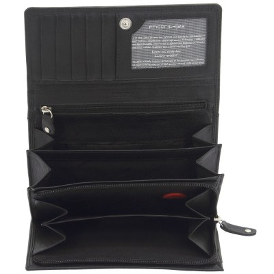 Geldbörse LADIES LINE Rind Nappa Leder schwarz RFID Schutz