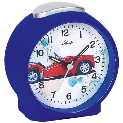 Wecker für Kinder Kinderwecker Auto blau leise Autowecker