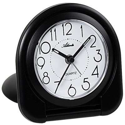 Atlanta Wecker Reisewecker Klappwecker Quarz analog schwarz