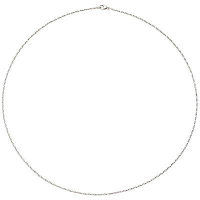 JOBO Collier Halskette 750 Weißgold diamantiert 1,0mm 42cm