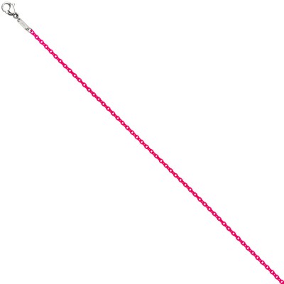 Rundankerkette Edelstahl pink lackiert 50cm Karabiner