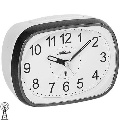 Atlanta Wecker Funk Funkwecker grau weiß mit Licht Snooze