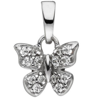 JOBO Kinder Anhänger Schmetterling 925 Sterlingsilber mit Zirkonia