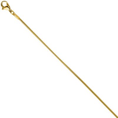 Schlangenkette Edelstahl gold farben 1,5mm 80cm Kette Karabiner