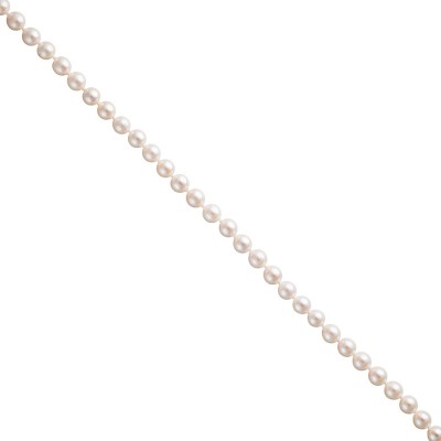 Akoya Perlen Schnur weiß leicht barock Durchmesser ca. 6-6,5mm ohne Schließe
