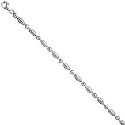 Armband 925 Sterling Silber teil matt 19cm
