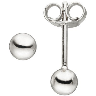 JOBO Ohrstecker Kugel 4mm 925 Sterlingsilber Ohrringe