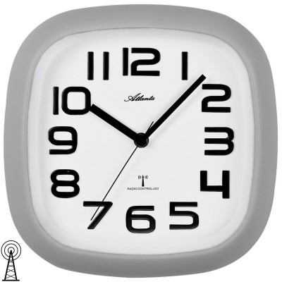 Wanduhr Funk Funkwanduhr analog grau