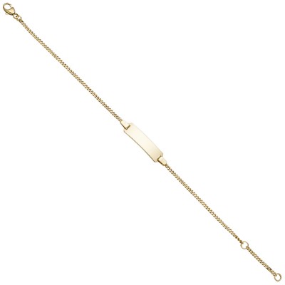 Schildband 333 Gelbgold 18cm Baby Kinder Gravur ID Armband