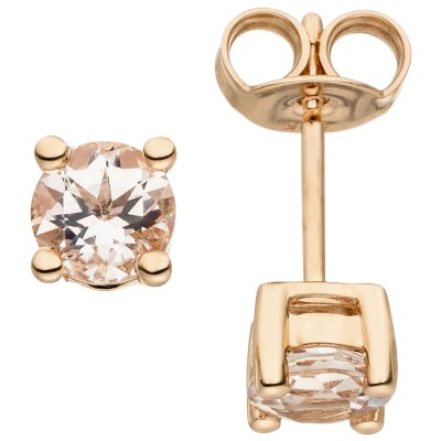 Ohrstecker 585 Rotgold 2 Morganite Ohrringe Goldohrringe