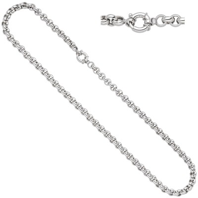 Erbskette 585 Weißgold 45cm Kette Federring