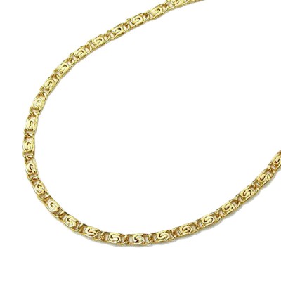 Kette S-Panzer zweifach diamantiert 585 Gold 45cm
