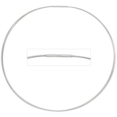 Halsreif 5-reihig Edelstahl 42cm