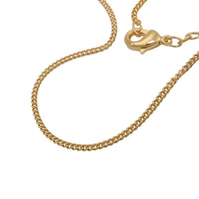 Kette Panzer flach 2x diamantiert 375 Gold 50cm