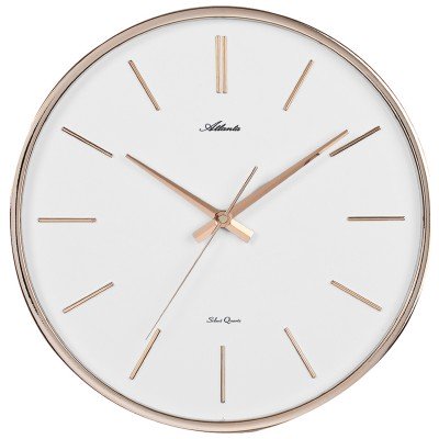 Wanduhr Quarz analog golden leise ohne Ticken