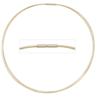 Halsreif 7-reihig 585 Gelbgold 45cm