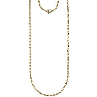 Halskette Kette Ankerkette Edelstahl gold farben beschichtet 70cm