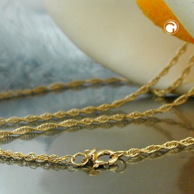Halskette 42cm Anker gedreht 585 Gold