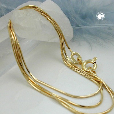 Halskette Schlange 42cm 5-kant 585 Gold
