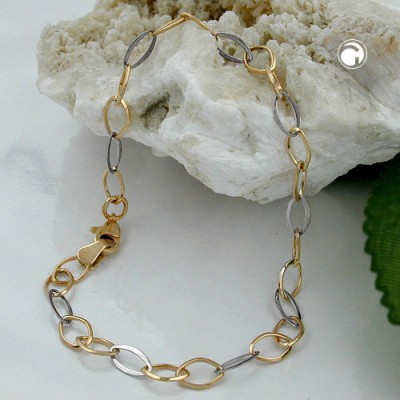 Armband Ankerkette oval 375 Gelbgold 19cm