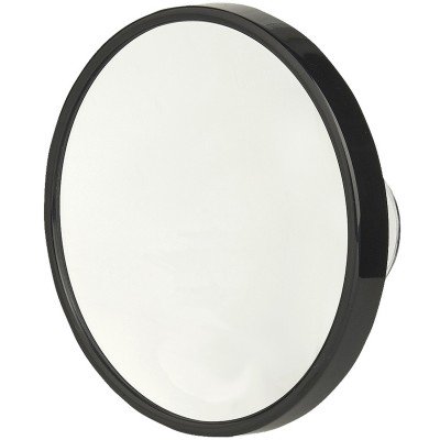 Kosmetikspiegel schwarz 10-fach Vergrößerung Saugnäpfe