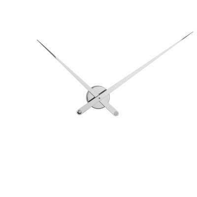 Wanduhr Quarz analog silbern