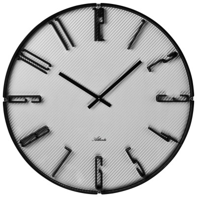 Wanduhr Quarz grau