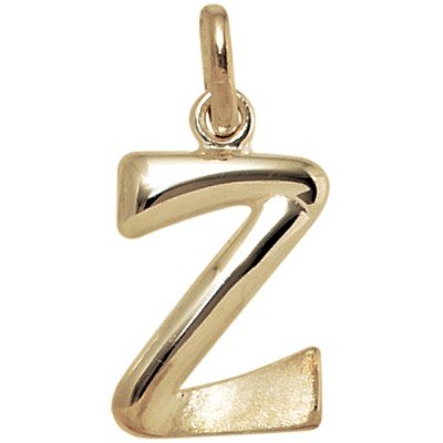 Anhänger Buchstabe Z 375 Gelbgold Buchstabenanhänger