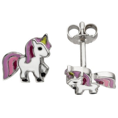 Kinder Ohrstecker Einhorn 925 Sterlingsilber Kinderohrringe